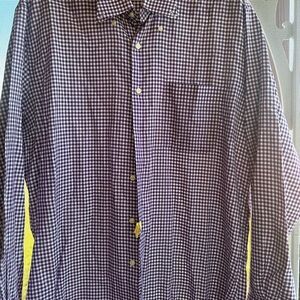Men's Black and White Checkered Shirt
